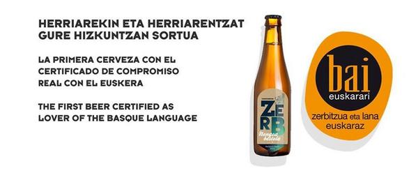 La cerveza ZerB ha conseguido el certificado Bai Euskarari